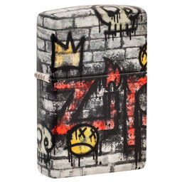 Зажигалка ZIPPO Graffiti King с покрытием 540 Matte, латунь/сталь, разноцветная, матовая, 38x13x57 м