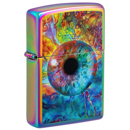 Зажигалка ZIPPO Spacey Eye с покрытием Multi Color, латунь/сталь, разноцветная, глянцевая, 38x13x57