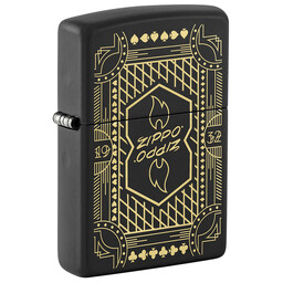 Зажигалка ZIPPO Lines Design с покрытием Black Matte, латунь/сталь, черная, матовая, 38x13x57 мм, шт