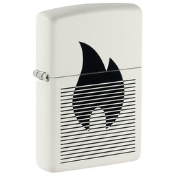 Зажигалка ZIPPO Flame Gradient Design White Matte, латунь/сталь, белая, матовая