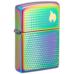 Зажигалка ZIPPO Dot Matrix с покрытием Multi Color, латунь/сталь, разноцветная, глянцевая, 38x13x57