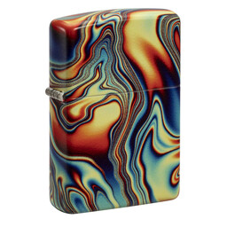 Зажигалка Zippo Swirl с покрытием Glow In The Dark Green, латунь/сталь, разноцветная, 38x13x57 мм
