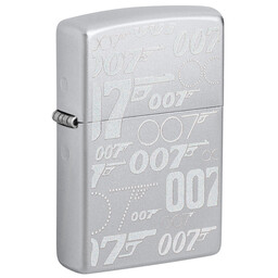 Зажигалка Zippo James Bond™ с покрытием Satin Chrome, латунь/сталь, серебристая, 38x13x57 мм