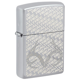 Зажигалка Zippo Reatree® с покрытием High Polish Chrome, латунь/сталь, серебристая, 38x13x57 мм