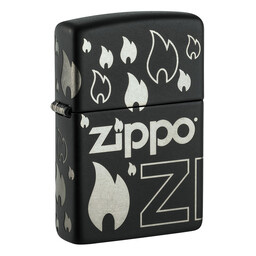 Зажигалка Zippo Classic с покрытием Black Matte, латунь/сталь, черная, матовая, 38x13x57 мм