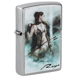 Зажигалка Zippo Luis Royo с покрытием Street Chrome, латунь/сталь, серебристая, 38x13x57 мм
