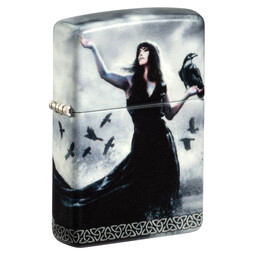 Зажигалка Zippo Mazzi® с покрытием 540 Matte, латунь/сталь, белая, 38x13x57 мм