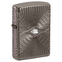 Зажигалка Zippo Armor® с покрытием Black Ice®, латунь/сталь, чёрная, 38x13x57 мм