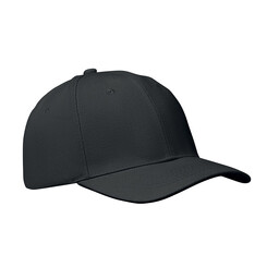 6 panel baseball cap черн