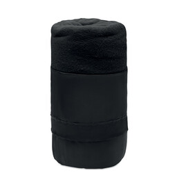 Флисовый дорожный плед MUSALA RPET, черный