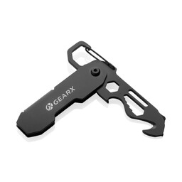 Мультитул GearX с карабином и открывалкой для посылок черн
