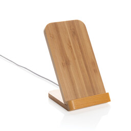 Док-станция Bamboo FSC® для беспроводной зарядки, 5 Вт коричнев
