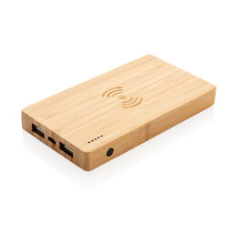 Экологичный внешний аккумулятор Bamboo, 4000 mAh коричнев