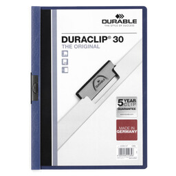 220007 Папка с клипом DURACLIP ORIGINAL 30 синяя