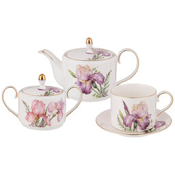 ЧАЙНЫЙ СЕРВИЗ LEFARD "IRISES" НА 6 ПЕР. 14 ПР. 1000/350/300 МЛ (КОР=2НАБ.)