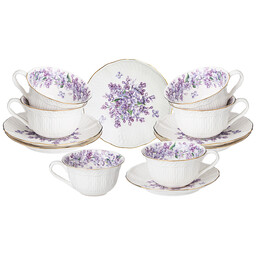 ЧАЙНЫЙ НАБОР LEFARD "LILAC"  НА 6 ПЕР. 12 ПР. 250 МЛ (КОР=8НАБ.)