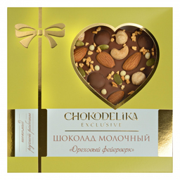 «Ореховый фейерверк» — молочный шоколад с ореховой начинкой – Фирменный подарочный набор