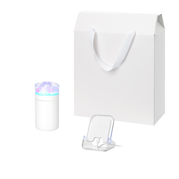 Подарочный набор Кристалл, Глосс НЕО (Crystal, Gloss NEO), белый (увлажнитель воздуха, зарядное устройство) БЕЛ