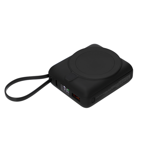 Внешний аккумулятор с подсветкой Риттер PD (Ritter PD) 10000mAh с функцией беспроводной зарядки 15W, черный ЧЕРН