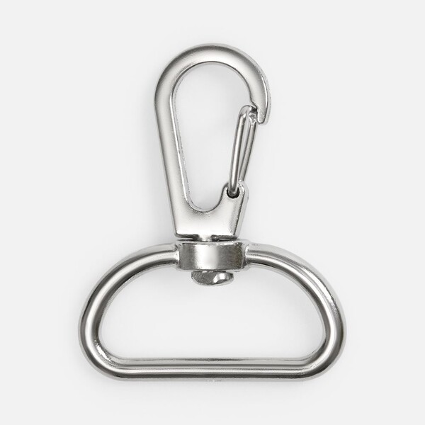 Застежка-карабин Snap Hook, L, серебристая (хром)