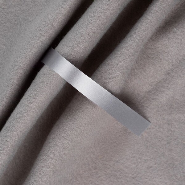Лента сатиновая Satin 10 L, серая, 110 см