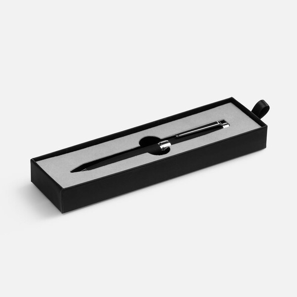 Ручка шариковая Broad Ring Soft Touch в футляре, черная