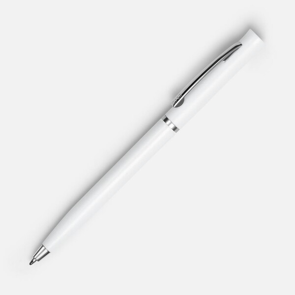 Ручка шариковая Euro Chrome, белая