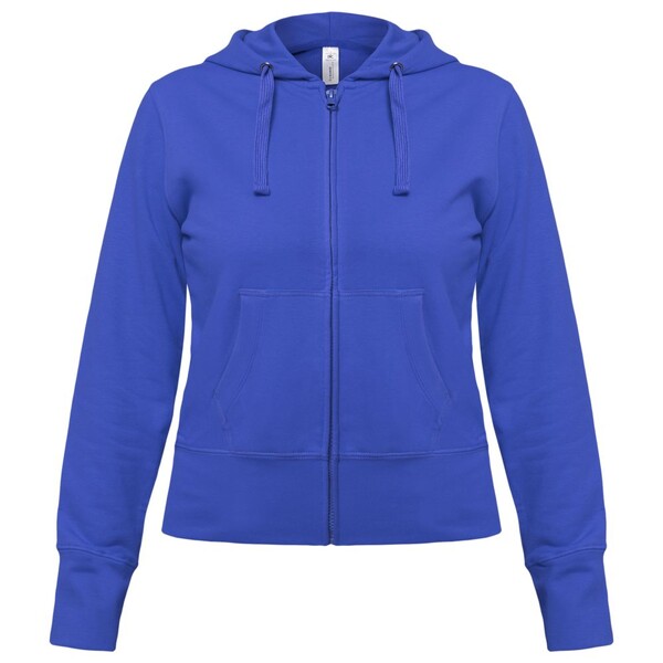 Толстовка женская Hooded Full Zip ярко-синяя, размер XS