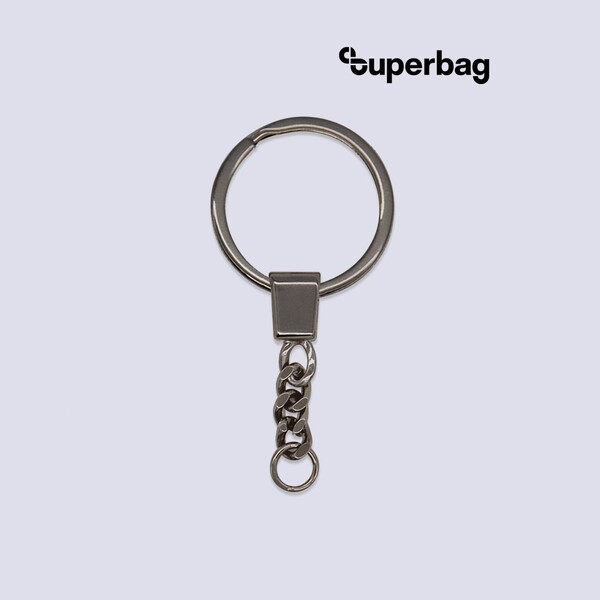 Кольцо с цепочкой Ring для обвеса, L=7см (чёрный никель)