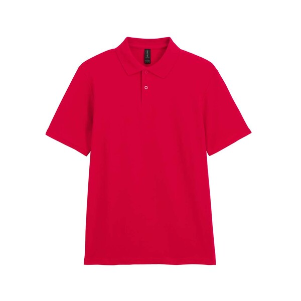 Футболка поло SOFTSTYLE ADULT DOUBLE PIQUE, КРАСНЫЙ S