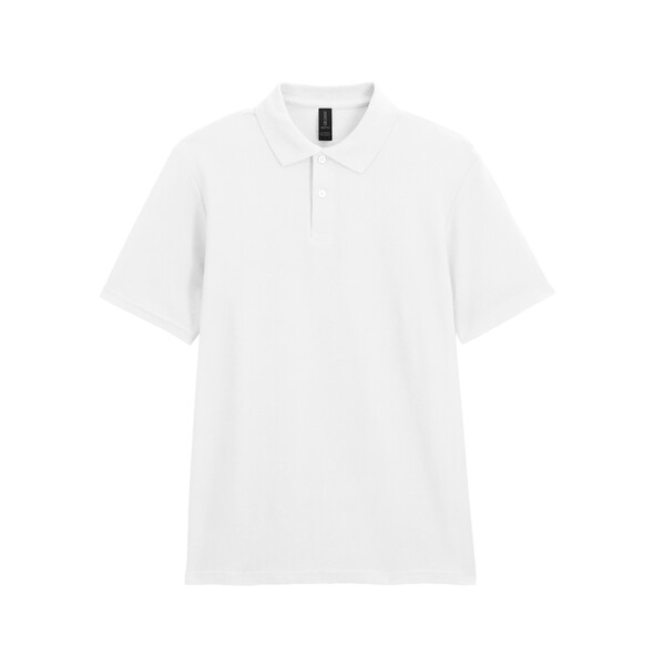 Футболка поло SOFTSTYLE ADULT DOUBLE PIQUE, БЕЛЫЙ 4XL