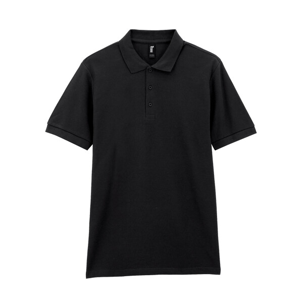 Футболка поло PREMIUM COTTON ADULT DOUBLE PIQUE, ЧЕРНЫЙ 2XL