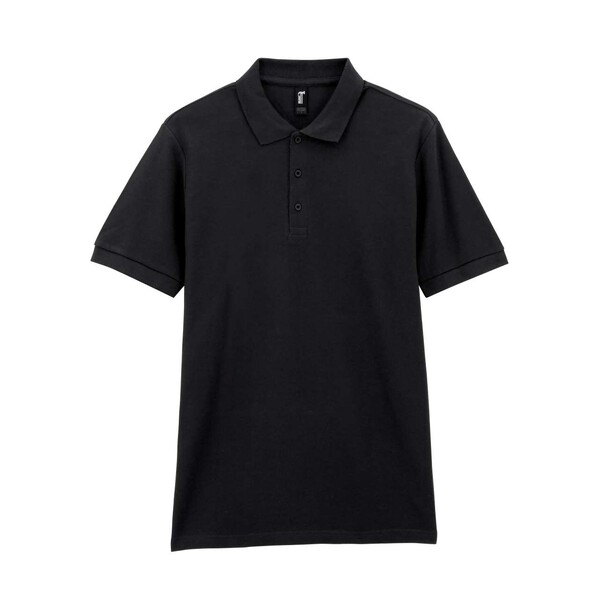 Футболка поло PREMIUM COTTON ADULT DOUBLE PIQUE, ЧЕРНЫЙ S