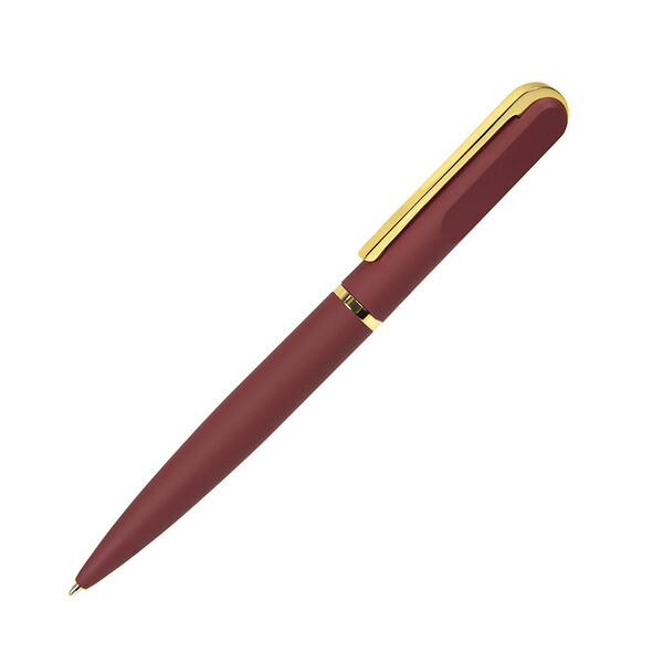 Ручка шариковая FARO, покрытие soft touch бордовый, золотист