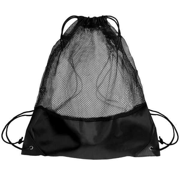 Рюкзак мешок с укреплёнными уголками Mesh, чёрный, 35*41 см, полиэстер 210D черн