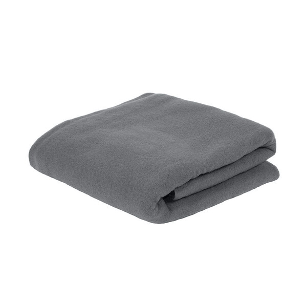 Плед PLAIN, 100х140 см, флис 150 гр/м2; 100% полиэстер сер
