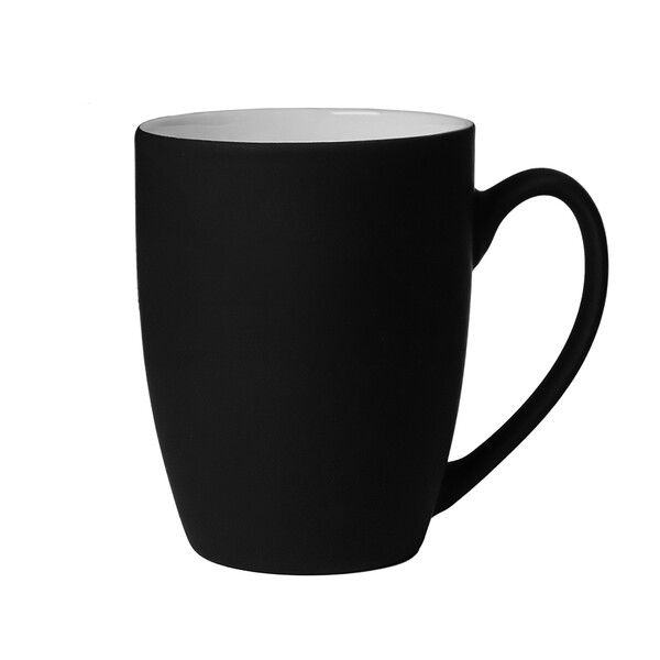 Кружка "Sweet" зеркало золото с прорезиненным покрытием, 350 мл, фарфор черный, зеркало золото