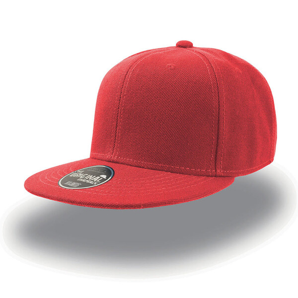 Бейсболка SNAP BACK, 6 клиньев, пластиковая застежка красн