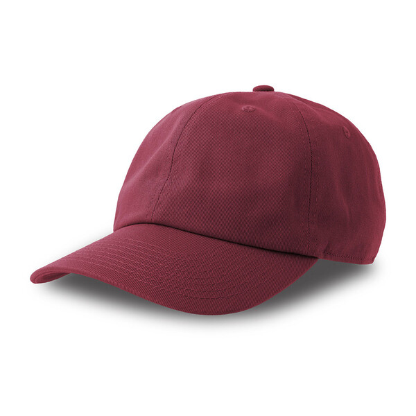 Бейсболка DAD HAT-S, 6 клиньев, металлическая застежка бордов