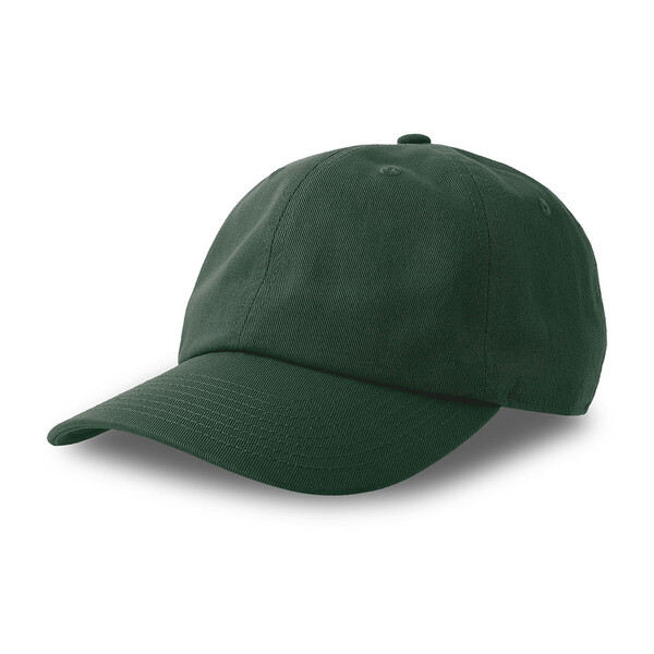Бейсболка DAD HAT-S, 6 клиньев, металлическая застежка темно-зелён