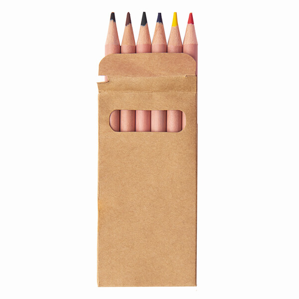 Цветные карандаши мини TINY,6 цветов бежев
