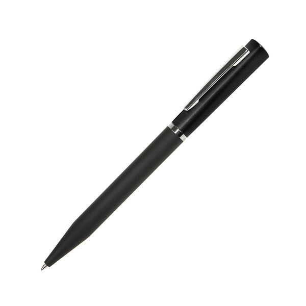 Ручка шариковая M1, пластик, металл, покрытие soft touch черн