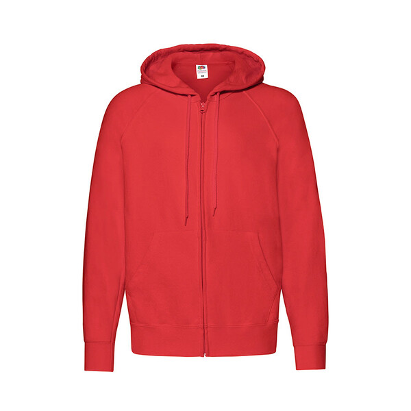 Толстовка без начеса LIGHTWEIGHT HOODED SWEAT JACKET 240 красн