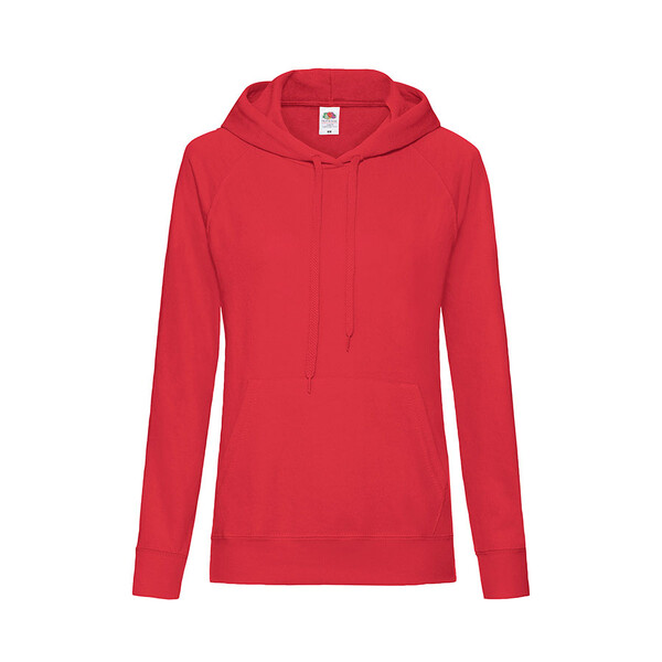 Толстовка женская без начеса LIGHTWEIGH HOODED SWEAT 240 красн
