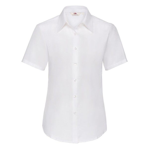 Рубашка женская SHORT SLEEVE OXFORD SHIRT LADY-FIT 130 бел