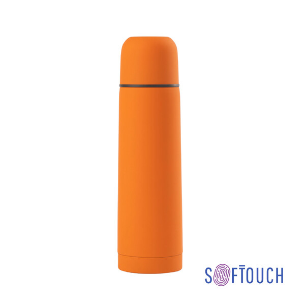 Термос "Крит" 500 мл, покрытие soft touch оранжев