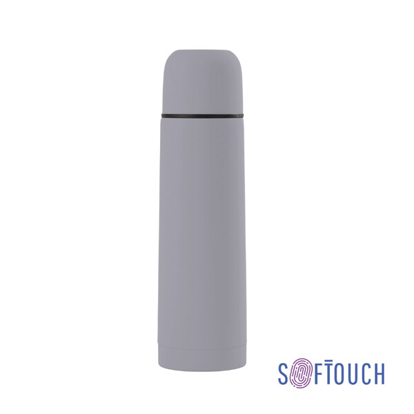 Термос "Крит" 500 мл, покрытие soft touch сер