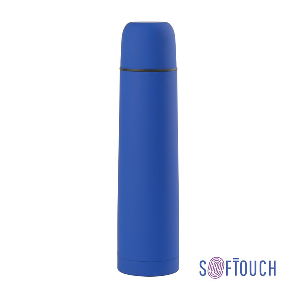 Термос "Родос", покрытие soft touch, 1 л. син
