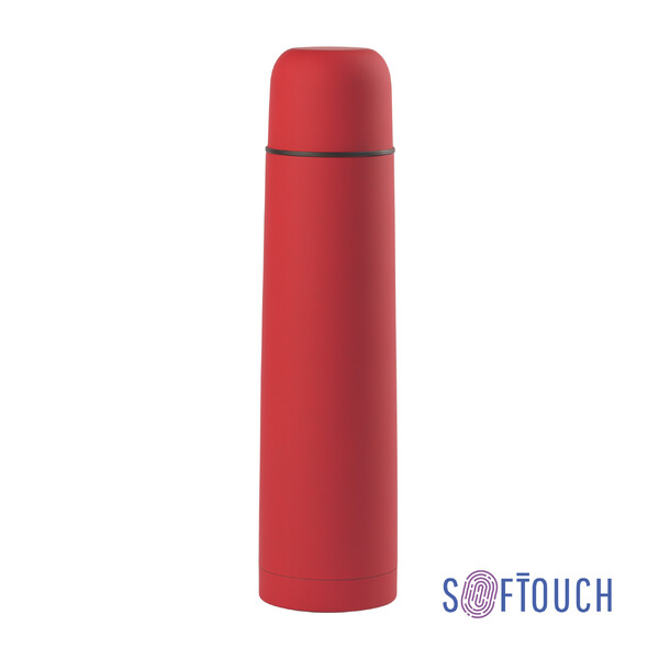 Термос "Родос", покрытие soft touch, 1 л. красн