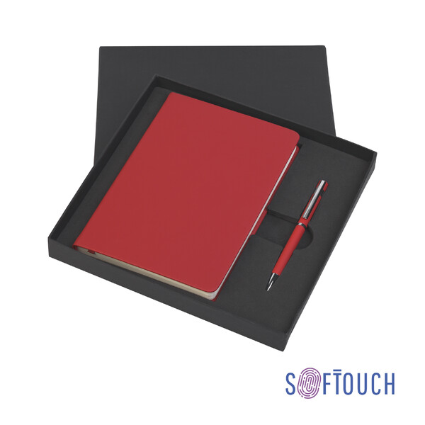 Набор подарочный "Неаполь", покрытие soft touch красн